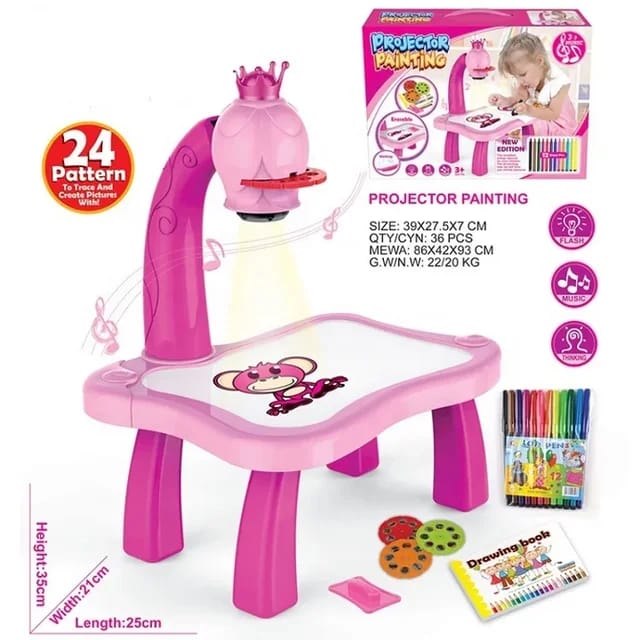 Tablet Kids Drawing Toys Projector for Children Light Drawing Board