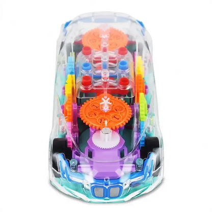 Universal Running Battery Concept Car Children Electric Music Flashing Light Kids Transparent Gear Toy Car