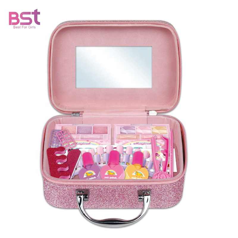 Kids Makeup Kit for Girl, 30PCS Washable Safe & Non-Toxic Cosmetic Halloween Makeup Toys, Princess Dress Up Makeup Set Toys with Cosmetic Bag for 3-12 Year Old Kids Girls Toys Halloween