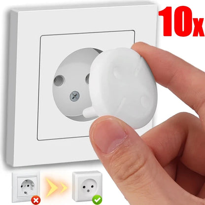 Anti Electric Shock Plugs Protector Rotate Cover EU Power Socket