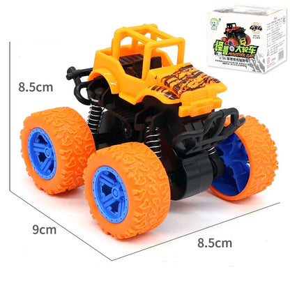 Pack of 4 Off-Road Vehicle Pullback Children Toy Car Plastic Friction Stunt Car Juguetes Carro Kids Toys For Boys