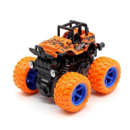 Pack of 4 Off-Road Vehicle Pullback Children Toy Car Plastic Friction Stunt Car Juguetes Carro Kids Toys For Boys