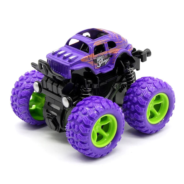 Pack of 4 Off-Road Vehicle Pullback Children Toy Car Plastic Friction Stunt Car Juguetes Carro Kids Toys For Boys