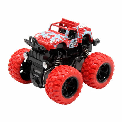 Pack of 4 Off-Road Vehicle Pullback Children Toy Car Plastic Friction Stunt Car Juguetes Carro Kids Toys For Boys