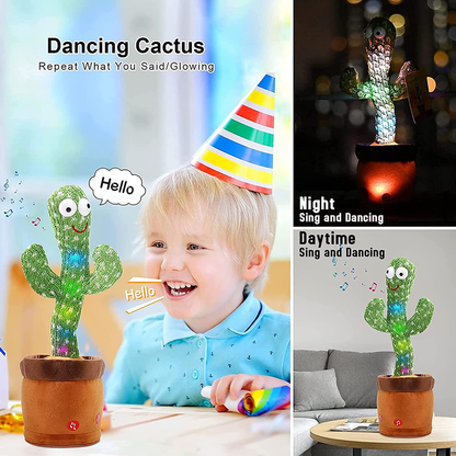 Dancing Cactus Baby Toys for Girls Boys, Talking Cactus Baby Toy 0-6